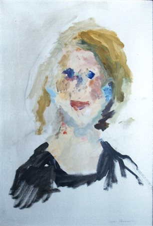 TRECCANI ERNESTO (Milano 1920 - Milano 2009) "Figura" 1968 Olio su tela cm....