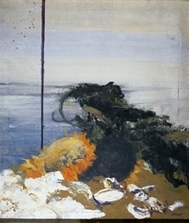 CAZZANIGA GIANCARLO (Monza 1930) "Paesaggio" anin '60 Olio su tela cm. H:...