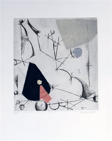 MARINI MARINO (Pistoia 1901 - Viareggio 1980) "La ribalta" Puntasecca,...