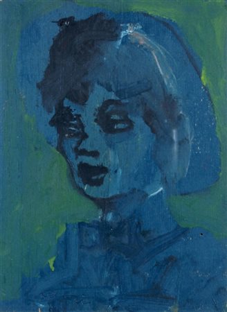 MACCARI MINO (Siena 1898 - Roma 1989) "Figura" Olio su tavola cm. H: 23.00 L:...