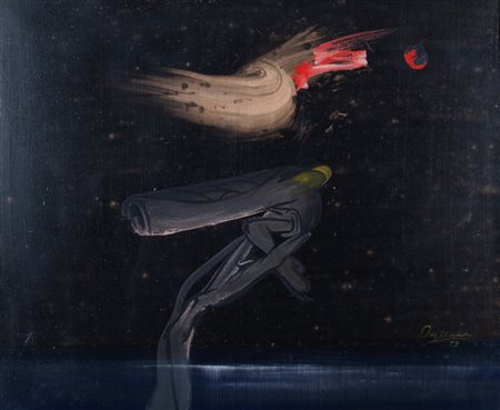 ORELLANA GASTON (Cile 1933) "Notturno II" 1973 Olio su tela cm. H: 50.00 L:...