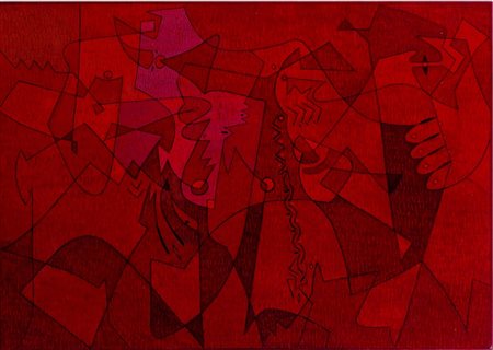 BALSAMO VINCENZO (Brindisi 1935) "Rosso...Dominando" 2011 Olio su tela cm. H:...