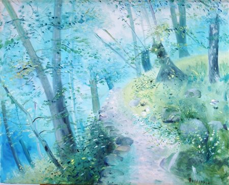 LILLONI UMBERTO (Milano 1898 - Milano 1980) "Bosco di Corniglio" 1959 Olio su...