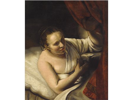 Anonimo (XIX secolo) Danae Olio su tela Senza cornice Misure 75x63 cm