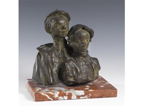 Firma illeggibile (XIX secolo) Forza e Coraggio Bronzo Firmato Altezza 27 cm,...