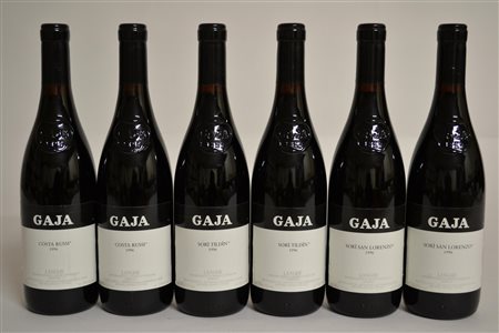 Selezione Gaja 1996Sori San Lorenzo - 2 btSori Tildin - 2 btCosta Russi - 2...