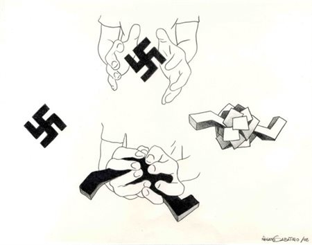 RENATO SABATINO Studio per una scultura informale, 2008 Grafite su carta cm...