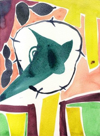 SABRINA FOSCHINI Senza titolo, 2003 Acquerello su carta intelaiata cm 40x30