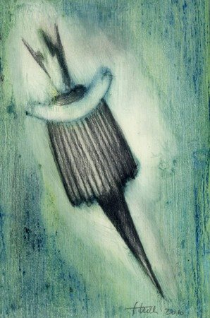 FRANCESCA TULLI Acuminato, 2010 Tecnica mista su carta colorata cm 15x10