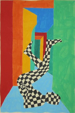 FRANCO GIORDANO Interno, 2000 Acrilico su carta cm 100x70