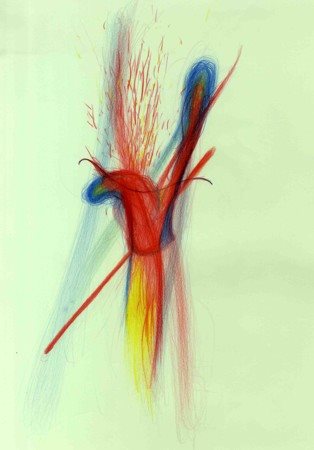 GIULIANO GUATTA Piccola reazione, 2011 Pastello su carta cm 30x21