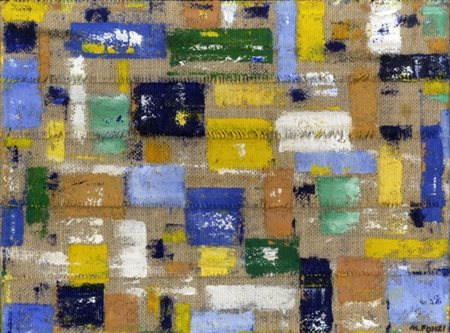 LUCIO ALFONZI Strutture urbane, 2011 Olio su strisce di tela cm 30x40