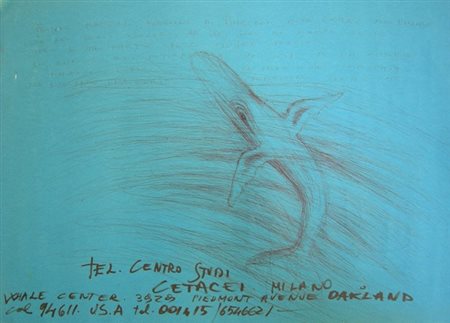 MASSIMO BARZAGLI Senza titolo, 1995 Biro e pennarello su cartoncino colorato...