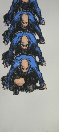 WAINER VACCARI Verso casa, 1999 Serigrafia su carta cm 69,5x32