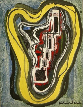 PLINIO MESCIULAM Dalle firme dei maestri, 2009 Acrilico su tela cm 50x40