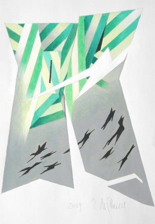 ETTORE LE DONNE Rottami da universi disastrati, 2009 Acrilico su carta cm...