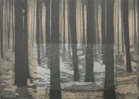 LUCA PIGNATELLI Bosco, 2009 Maniera a zucchero cm 35x50 su carta cm 50x70