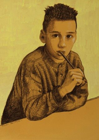 CARLO BERTOCCI Nel sole, 2009 Tecnica mista su carta cm 70x50