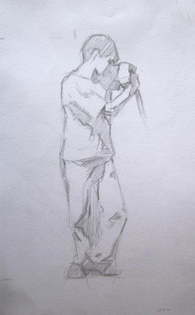 VITO STRAMAGLIA La colpa, 2009 Grafite su carta cm 29,7x21