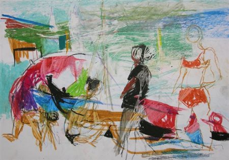 SANDRO TROTTI Marina, 2011 Pastello su carta cm 35x50
