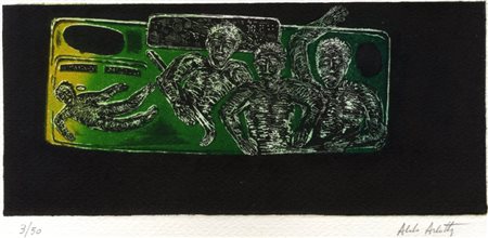 ALDO ARLOTTA Senza titolo, 1984 Acquaforte acquatinta, cm 10,7x24,7 su carta...