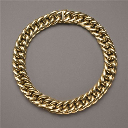 Girocollo in oro giallo a catena groumette, lungh. cm 46,50, g.122,10 Gold...