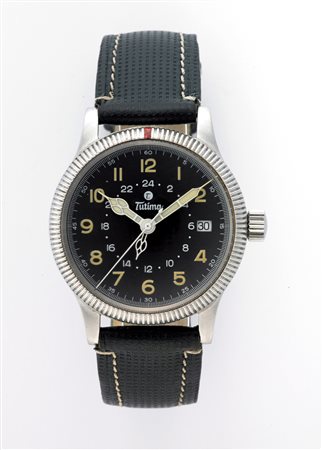 TUTIMA Orologio da polso da uomo in acciaio Anni 1980 ca. Quadrante, cassa e...