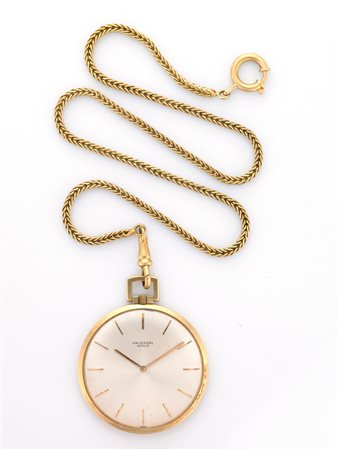 UNIVERSAL Orologio da tasca da uomo in oro 18K Anni 1950 ca. Quadrante,...