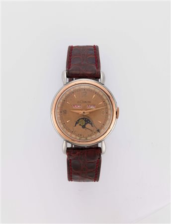 LE COULTRE Orologio da polso da uomo in acciaio e oro Anni 1940 ca....