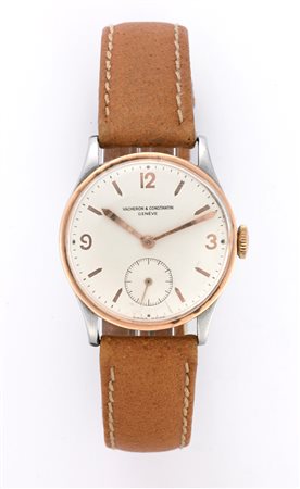 VACHERON CONSTANTIN Orologio da polso da uomo in acciaio e oro Anni 1940 ca....