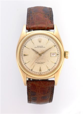 ROLEX OVETTONE Orologio da polso da uomo in oro giallo 18k Fine anni 1950 ca....