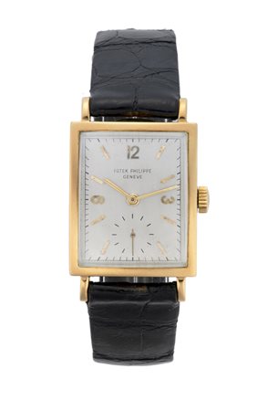 PATEK PHILIPPE Orologio da polso da uomo in oro 18K Anni 1940 ca. Quadrante,...