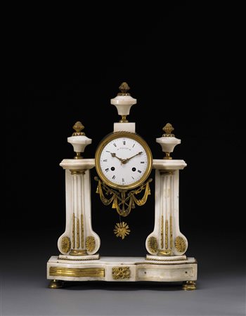 JOLLY Pendola in marmo bianco e bronzo dorato a mercurio Epoca anni fine 1700...
