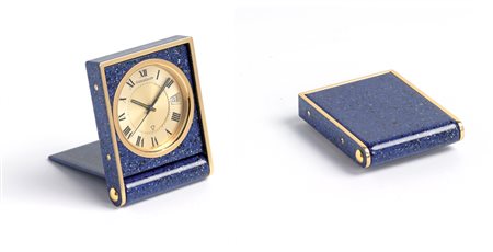JAEGER-LECOULTRE Orologio da borsetta in metallo e lacca a finto lapislazzulo...