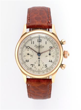 BREITLING Orologio cronografo sdoppiante da polso da uomo in oro 18K Anni...