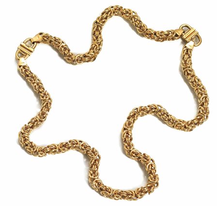 COLLANA E BRACCIALE IN ORO GIALLOunibili a formare una collana lunga,...