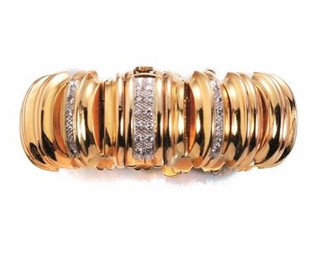 BRACCIALE OROLOGIO, EBEL, 1940 CIRCA, ORO GIALLO, IN ORO ROSA E...