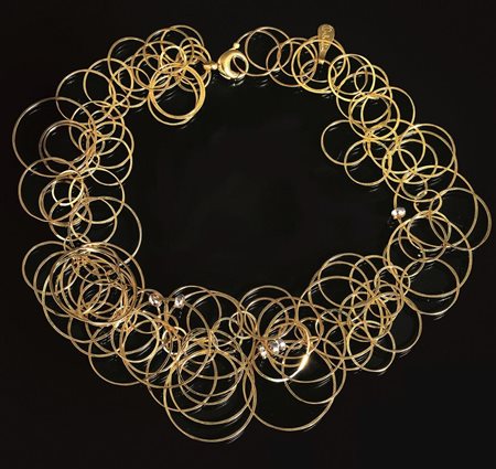 COLLANA IN ORO GIALLO, ORO BIANCO E...