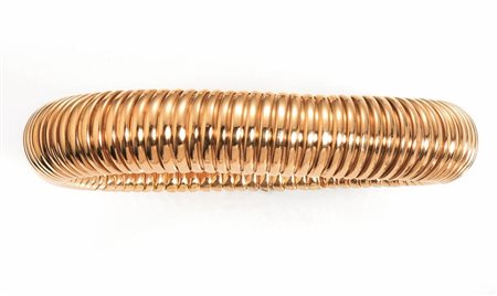 BRACCIALE IN ORO GIALLOrealizzato a maglia tubogas in oro giallo, punzone 18...