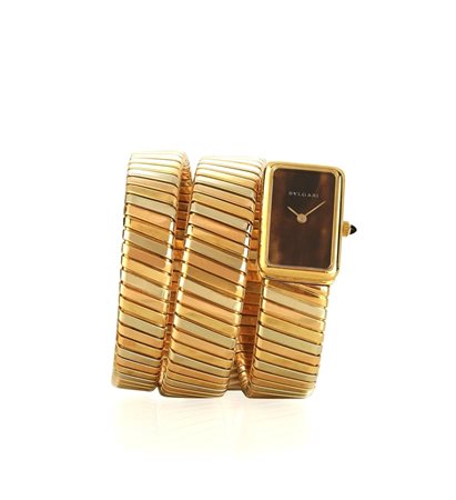 OROLOGIO DA POLSO PER SIGNORA BULGARI TUBOGAS REF. 2748, IN ORO DEI TRE...