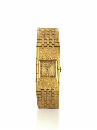 OROLOGIO DA POLSO JAEGER LE COULTRE N. 9'677'782, ANNI '60, IN ORO GIALLO 18...