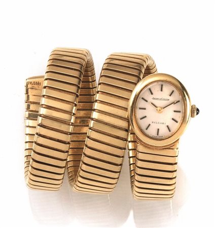 OROLOGIO BRACCIALE BULGARI JAEGER LE COULTRE, N. 1'214'048, ANNI '70, IN ORO...
