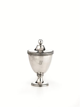 ZUCCHERIERA, REGNO LOMBARDO VENETO, 1830 CIRCA in argento, base circolare,...
