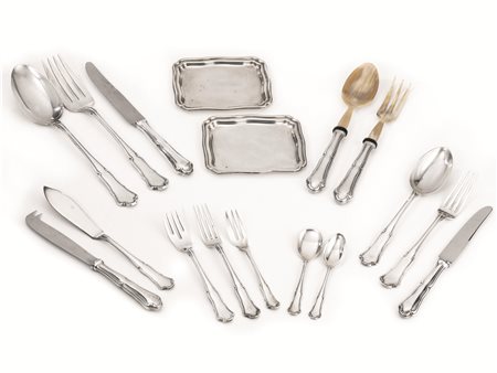 SERVITO DI POSATE, ARGENTERIA CLEMENTI, SECOLO XXcomposto di centocinquatatre...