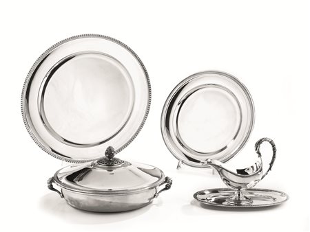 PAIOLA, ROMA, SECOLO XX, ARGENTIERE FORNARIdi forma circolare con bordi a...