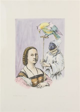 Purificato Domenico Senza titolo acquaforte colorata a mano su carta, cm....