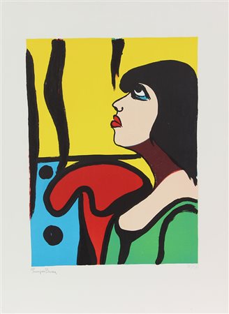 Borra Pompeo Figura di Donna, 1971 litografia su carta, cm. 70x50, es. IV/XXV...