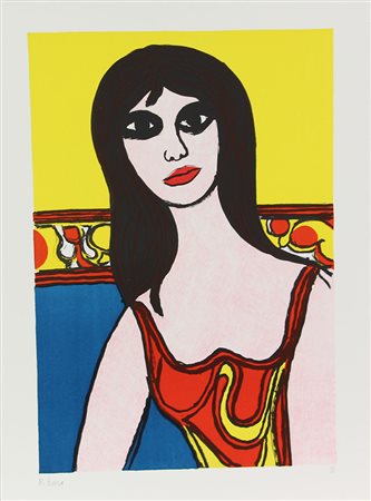 Borra Pompeo Ragazza, 1971 litografia su carta, cm. 70x50, es. 108/125...