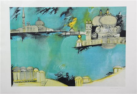 Brindisi Remo Venezia litografia su carta, cm. 70x100, es. 0/2 firmata in...