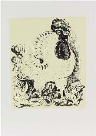 Cantatore Domenico Gallo litografia su carta, cm. 70x50, es. 116/125 firmata...